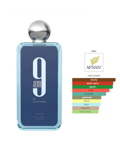 9am Dive 3.4 oz 100 ml EDP Unisex by Afnan